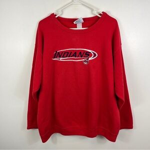 Cleveland Indians Chief Wahoo Womens Sweater Sweatshirt Tribe Time Womens Sz XL